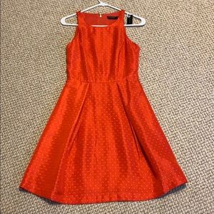 Orange A line dress with pockets